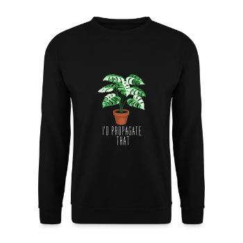 I'd Propagate That - Unisex Pullover - Schwarz - Vorne - Alina (178cm) & Michal (187cm)
