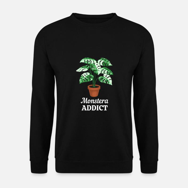 Monstera Addict - Unisex Pullover - Schwarz