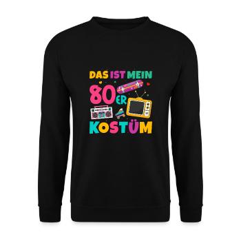 Das Ist Mein 80er Kostüm - Unisex Pullover - Schwarz - Vorne - Alina (178cm) & Michal (187cm)