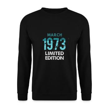 Millésime Mars 1973 Edition Limitée - Sweat-shirt Unisexe - noir - Devant - Alina (178cm) & Michal (187cm)