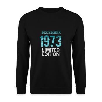 December 1973 Limited Edition - Unisex Sweatshirt - black - Front - Alina (178cm) & Michal (187cm)