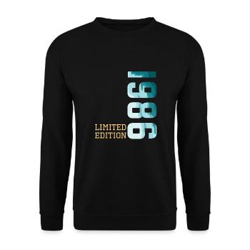 1986 Limited Edition - Unisex Sweatshirt - black - Front - Alina (178cm) & Michal (187cm)