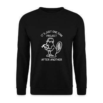 It's Just One Dam Project After Another - Unisex Pullover - Schwarz - Vorne - Alina (178cm) & Michal (187cm)