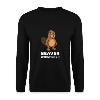 Beaver Whisperer - Unisex Pullover - Schwarz - Vorne - Alina (178cm) & Michal (187cm)