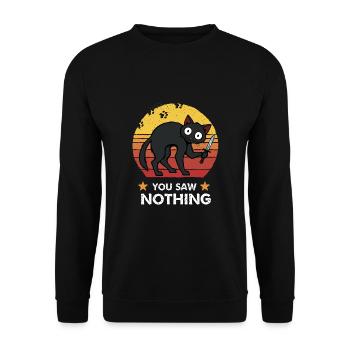 You Saw Nothing - Unisex Sweatshirt - black - Front - Alina (178cm) & Michal (187cm)