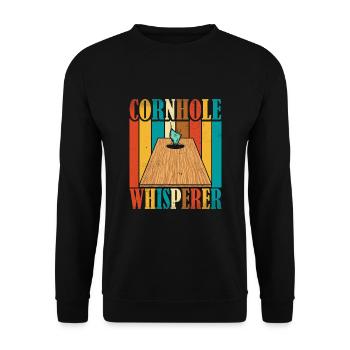 Cornhole Whisperer - Unisex Sweatshirt - black - Front - Alina (178cm) & Michal (187cm)