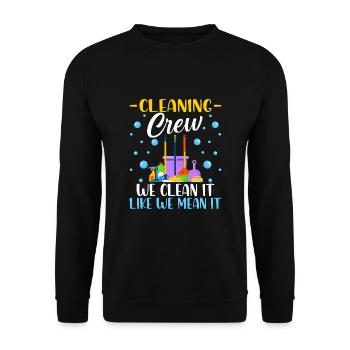 Cleaning Crew - Unisex Sweatshirt - black - Front - Alina (178cm) & Michal (187cm)