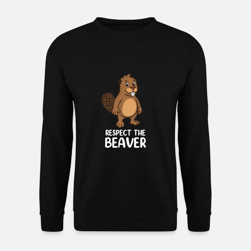Respect The Beaver - Unisex Pullover - Schwarz