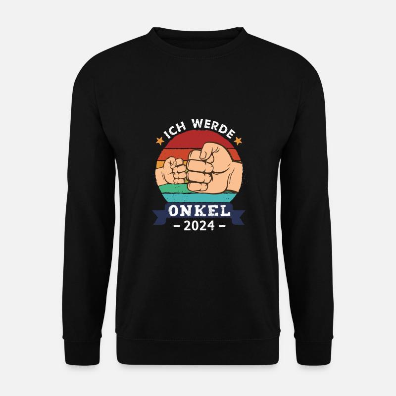 Ich werde Onkel 2024 - Unisex Pullover - Schwarz