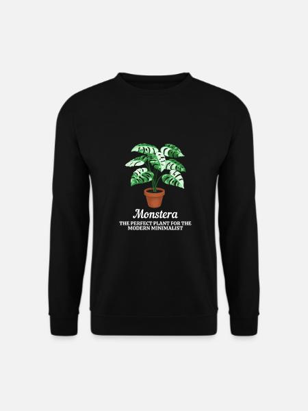 Monstera Modern Minimalist - Unisex Sweatshirt - black