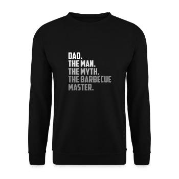 Dad The Man The Myth The Barbecue Master - Unisex Sweatshirt - black - Front - Alina (178cm) & Michal (187cm)