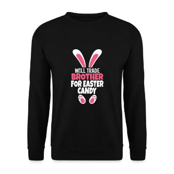 Échangera son frère contre des bonbons de Pâques - Sweat-shirt Unisexe - noir - Devant - Alina (178cm) & Michal (187cm)