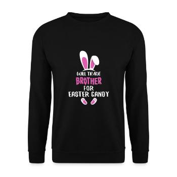 Échangera son frère contre des bonbons de Pâques - Sweat-shirt Unisexe - noir - Devant - Alina (178cm) & Michal (187cm)