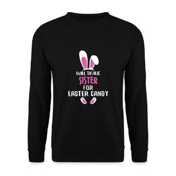 Échangera sa sœur contre des bonbons de Pâques - Sweat-shirt Unisexe - noir - Devant - Alina (178cm) & Michal (187cm)