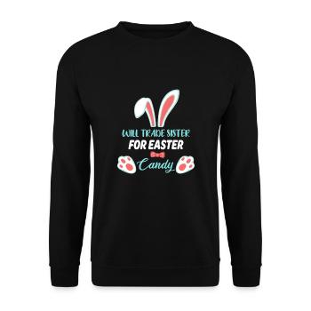 Échangera sa sœur contre des bonbons de Pâques - Sweat-shirt Unisexe - noir - Devant - Alina (178cm) & Michal (187cm)