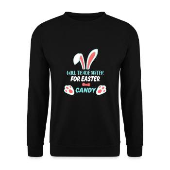 Échangera sa sœur contre des bonbons de Pâques - Sweat-shirt Unisexe - noir - Devant - Alina (178cm) & Michal (187cm)