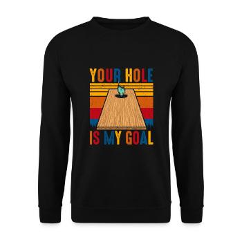 Ton trou est mon but - Sweat-shirt Unisexe - noir - Devant - Alina (178cm) & Michal (187cm)