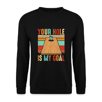 Ton trou est mon but - Sweat-shirt Unisexe - noir - Devant - Alina (178cm) & Michal (187cm)