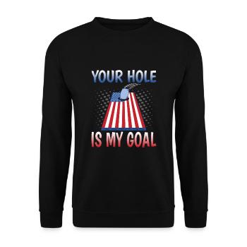 Ton trou est mon but - Sweat-shirt Unisexe - noir - Devant - Alina (178cm) & Michal (187cm)