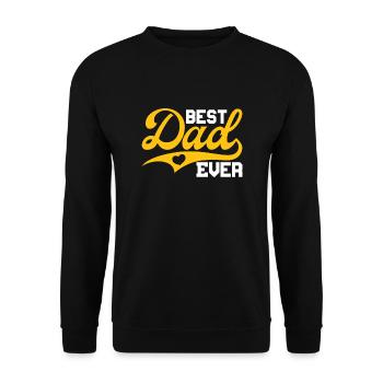Best Dad Ever - Unisex Sweatshirt - black - Front - Alina (178cm) & Michal (187cm)