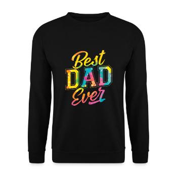 Best Dad Ever - Unisex Sweatshirt - black - Front - Alina (178cm) & Michal (187cm)