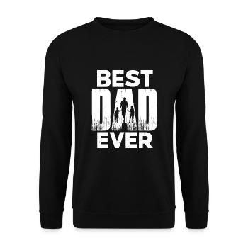 Meilleur papa de tous les temps - Sweat-shirt Unisexe - noir - Devant - Alina (178cm) & Michal (187cm)
