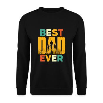 Best Dad Ever - Unisex Sweatshirt - black - Front - Alina (178cm) & Michal (187cm)