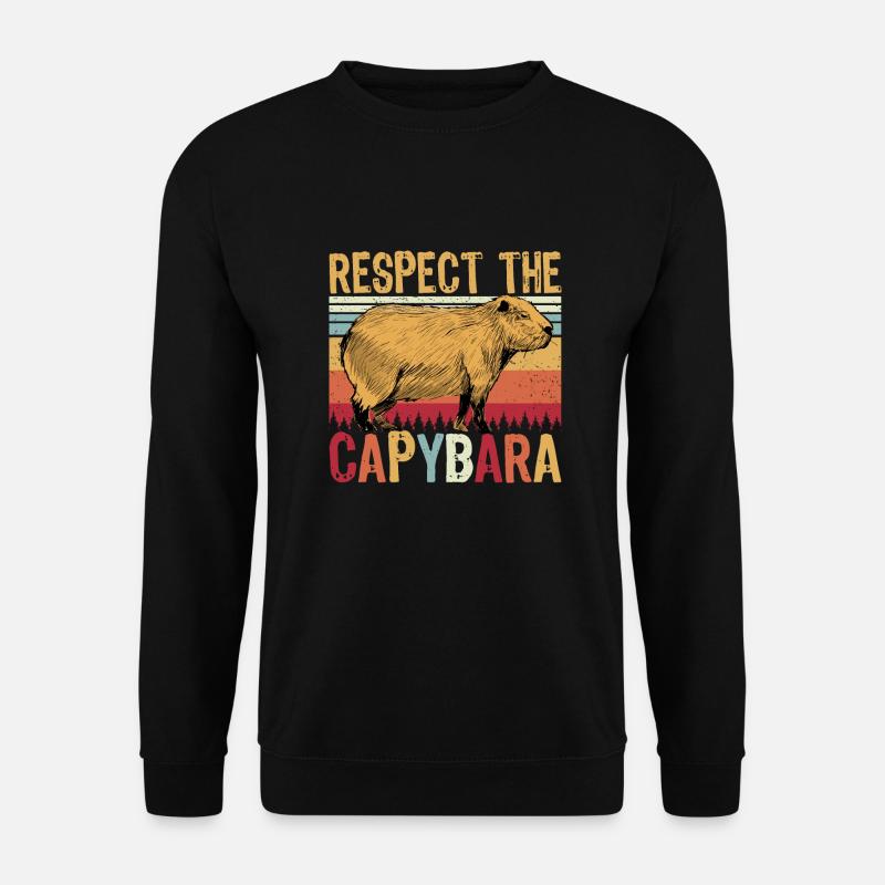 Respect The Capybara - Unisex Pullover - Schwarz