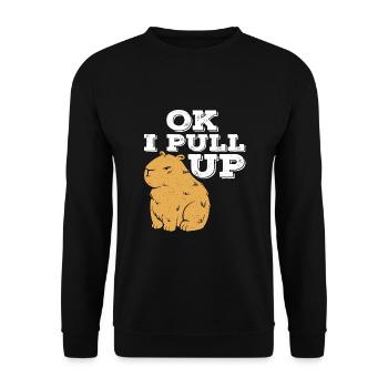 Ok je tire vers le haut - Sweat-shirt Unisexe - noir - Devant - Alina (178cm) & Michal (187cm)