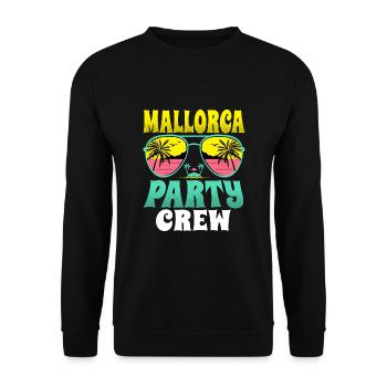 Mallorca Party Crew - Unisex Pullover - Schwarz - Vorne - Alina (178cm) & Michal (187cm)