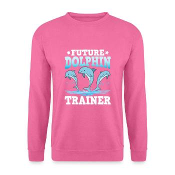 Futur dresseur de dauphins - Sweat-shirt Unisexe - rose - Devant