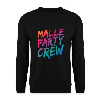Malle Party Crew - Unisex Sweatshirt - black - Front - Alina (178cm) & Michal (187cm)