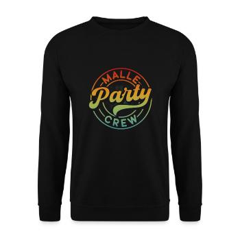 Malle Party Crew - Unisex Sweatshirt - black - Front - Alina (178cm) & Michal (187cm)