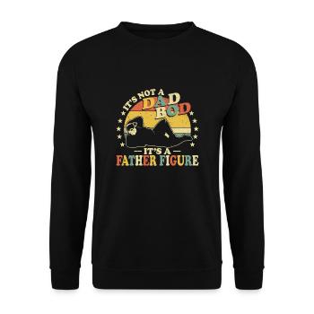 Ce n’est pas un papa Bod c’est une figure paternelle - Sweat-shirt Unisexe - noir - Devant - Alina (178cm) & Michal (187cm)