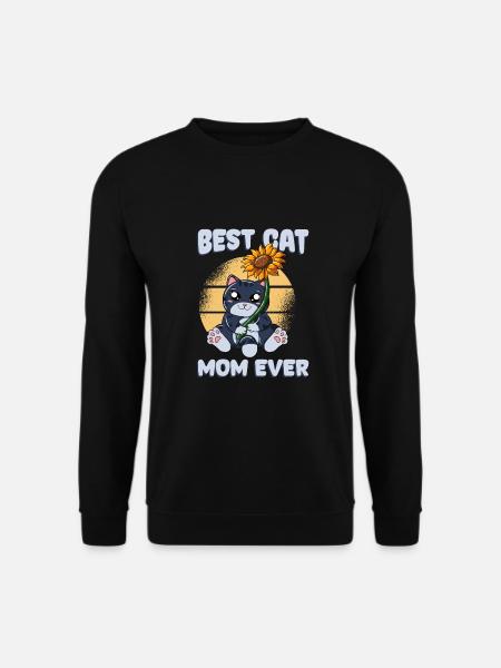 Meilleure maman chat de tous les temps - Sweat-shirt Unisexe - noir