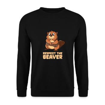 Respectez le castor - Sweat-shirt Unisexe - noir - Devant - Alina (178cm) & Michal (187cm)