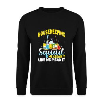 Housekeeping Squad - Unisex Sweatshirt - black - Front - Alina (178cm) & Michal (187cm)