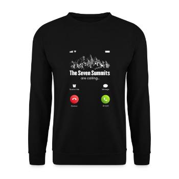 The Seven Summits Are Calling - Unisex Sweatshirt - black - Front - Alina (178cm) & Michal (187cm)