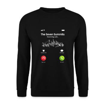 The Seven Summits Calling - Unisex Sweatshirt - black - Front - Alina (178cm) & Michal (187cm)