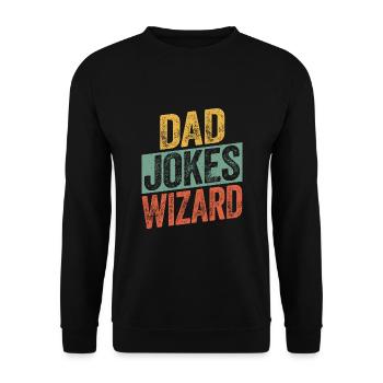 Dad Jokes Wizard - Unisex Sweatshirt - black - Front - Alina (178cm) & Michal (187cm)