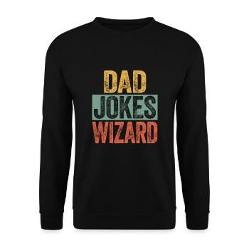 Dad Jokes Wizard - Unisex Sweatshirt - black - Front - Alina (178cm) & Michal (187cm)