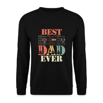 Best Dad Ever - Unisex Pullover - Schwarz - Vorne - Alina (178cm) & Michal (187cm)