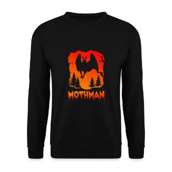 Mothman - Unisex Sweatshirt - black - Front - Alina (178cm) & Michal (187cm)