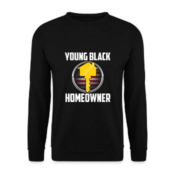 Young Black Homeowner - Unisex Sweatshirt - black - Front - Alina (178cm) & Michal (187cm)