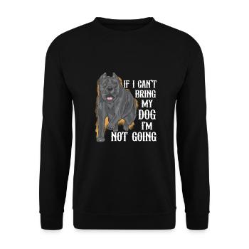 Si je ne peux pas amener mon chien, je n’y vais pas - Sweat-shirt Unisexe - noir - Devant - Alina (178cm) & Michal (187cm)