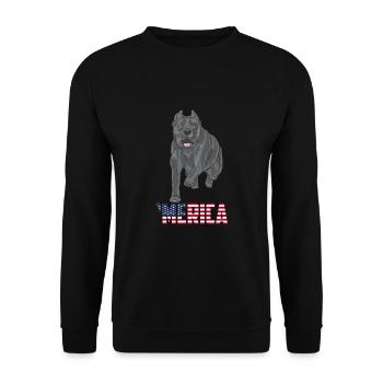 Cane Corso Merica - Unisex Pullover - Schwarz - Vorne - Alina (178cm) & Michal (187cm)