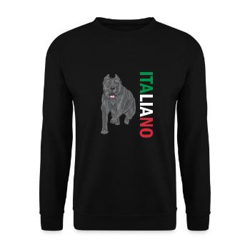 Cane Corso Italiano - Unisex Sweatshirt - black - Front - Alina (178cm) & Michal (187cm)