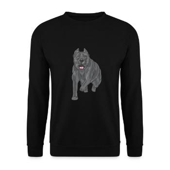 Happy Cane Corso - Sweat-shirt Unisexe - noir - Devant - Alina (178cm) & Michal (187cm)