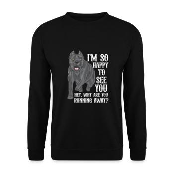 Cane corso - Sweat-shirt Unisexe - noir - Devant - Alina (178cm) & Michal (187cm)