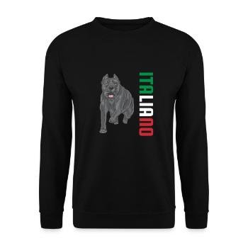 Cane Corso Italiano - Unisex Sweatshirt - black - Front - Alina (178cm) & Michal (187cm)